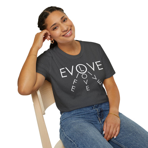 Evolve Graphic T-Shirt — Minimal Clock Typography Tee