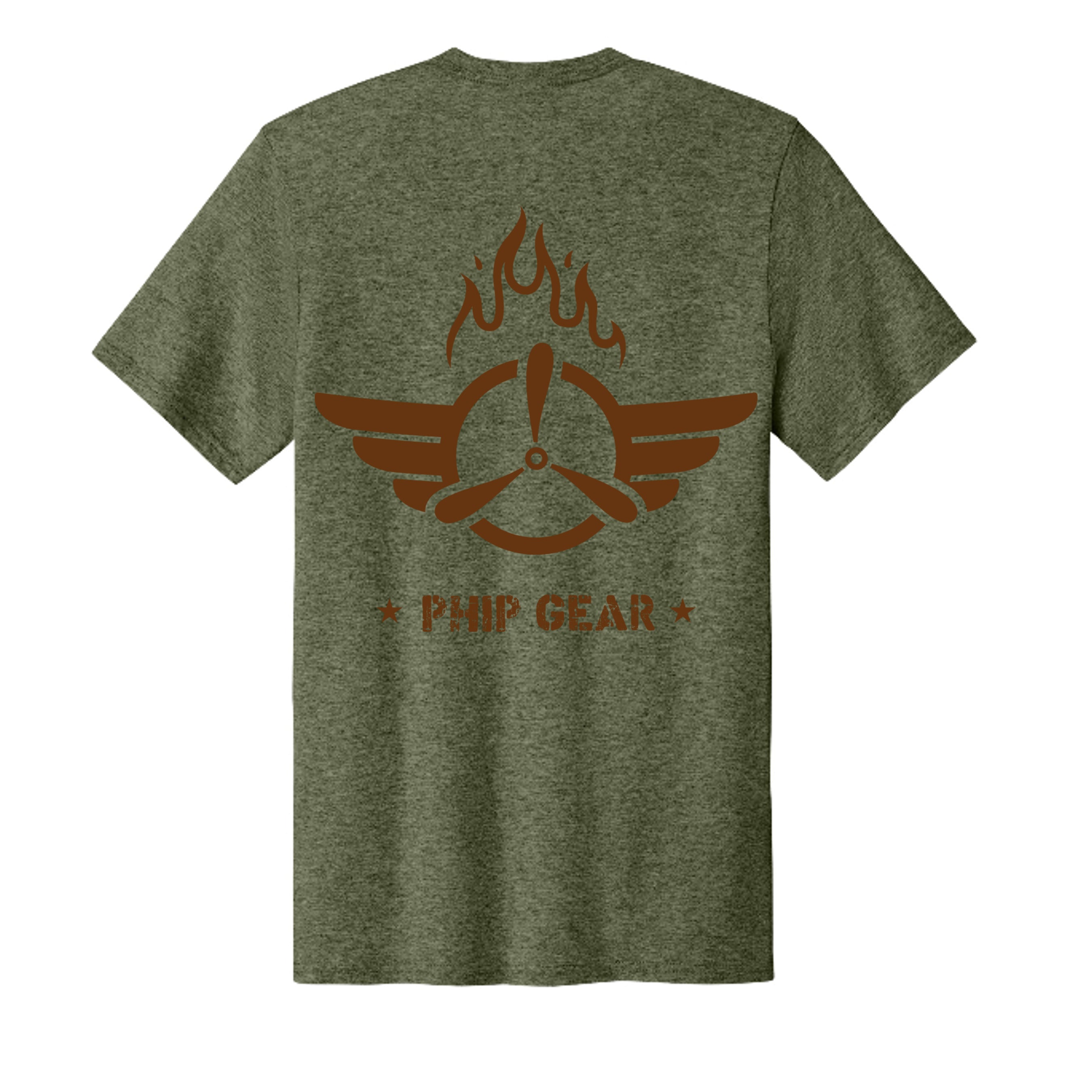 Olive Drab Green Heather - PC43 - BACK