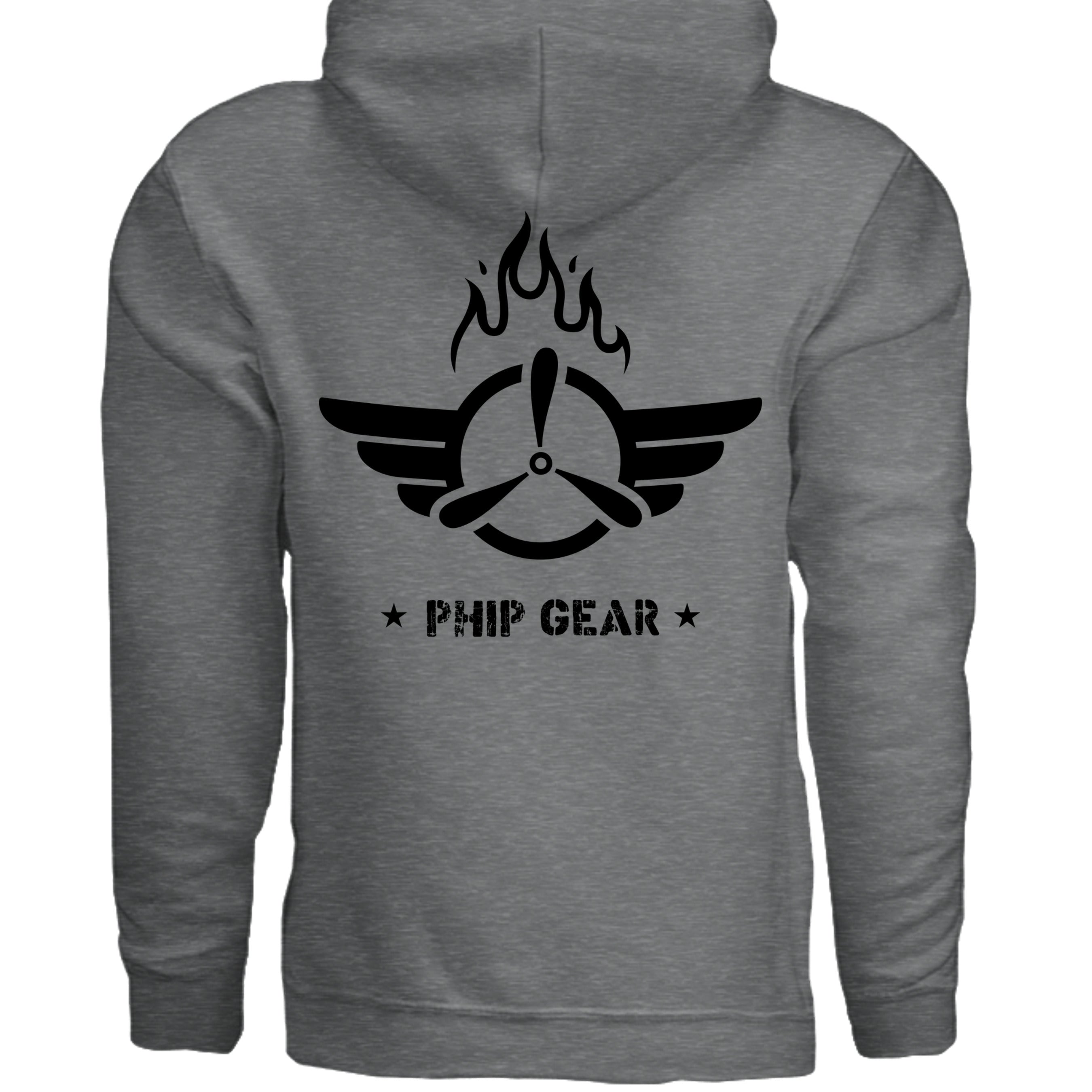 Fan Charcoal Heather - G185 - BACK